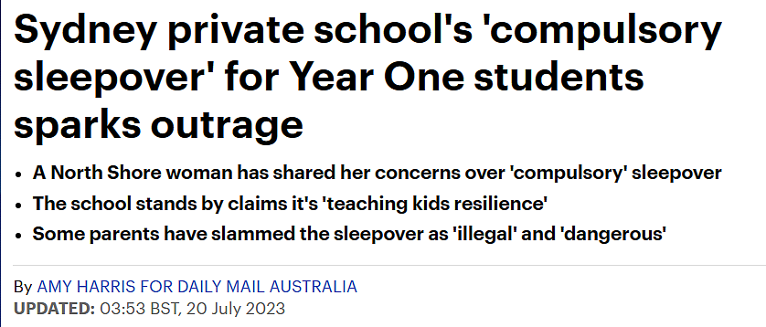 妈妈们慌了！悉尼私校竟然强制7岁孩子做这件事…“一百个不放心啊”（组图） - 2