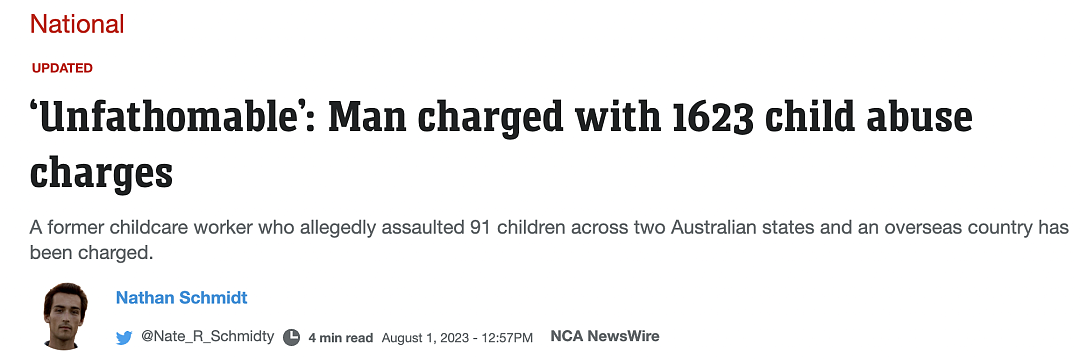 真正的魔鬼！澳洲幼儿园男员工，性侵近百名儿童，曾把黑手伸向悉尼的孩子，被控1623项虐待罪名...（组图） - 4