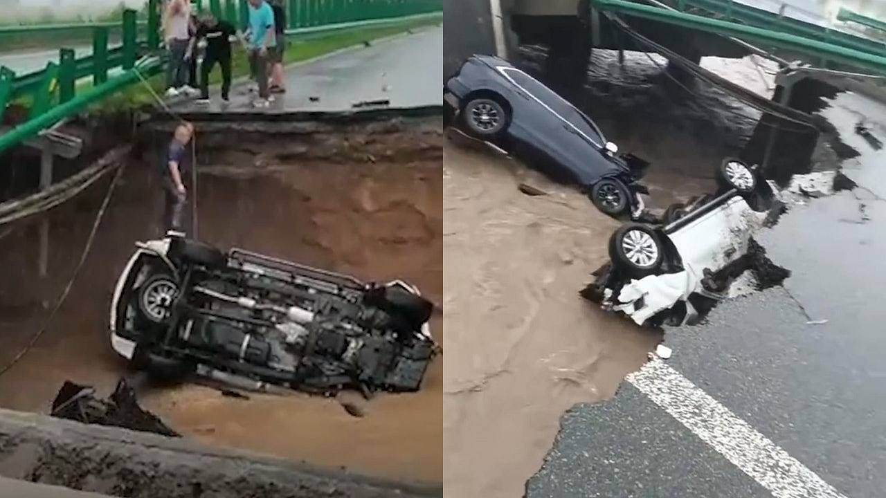 黑龙江高速桥梁坍塌，两车堕湍急水流，当局紧急实施道路管控（组图） - 1