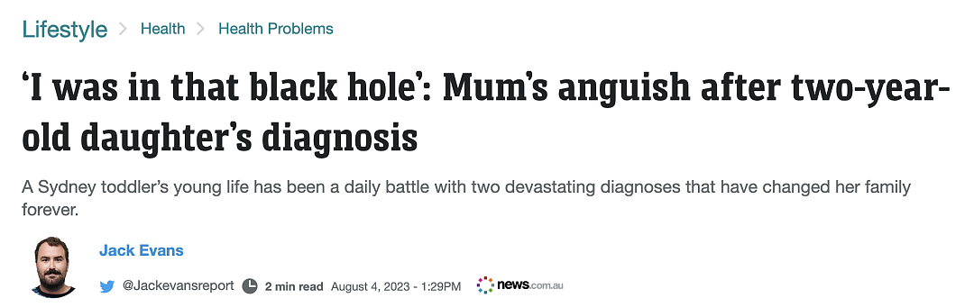 悉尼2岁女童患罕见疾病，视力严重受损！妈妈快要崩溃了，每天都在做噩梦...（组图） - 1