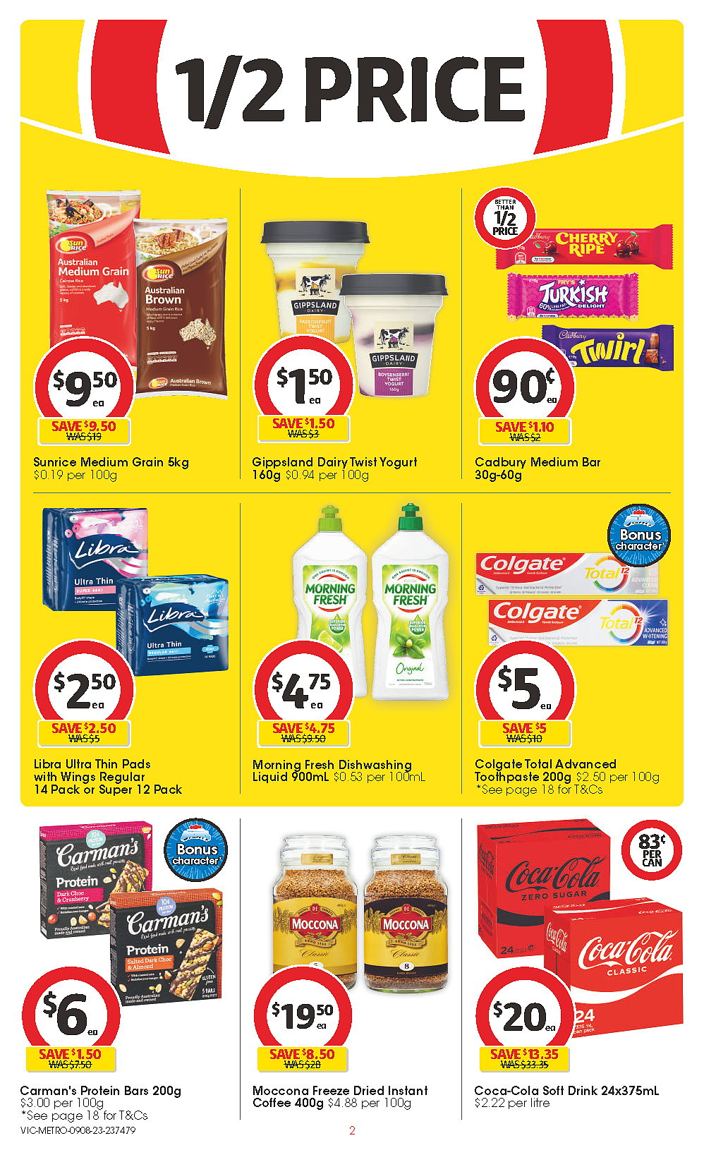 Coles 8月9日-8月15日折扣，红袋米、油、猪肉饺、鱿鱼条半价（组图） - 2