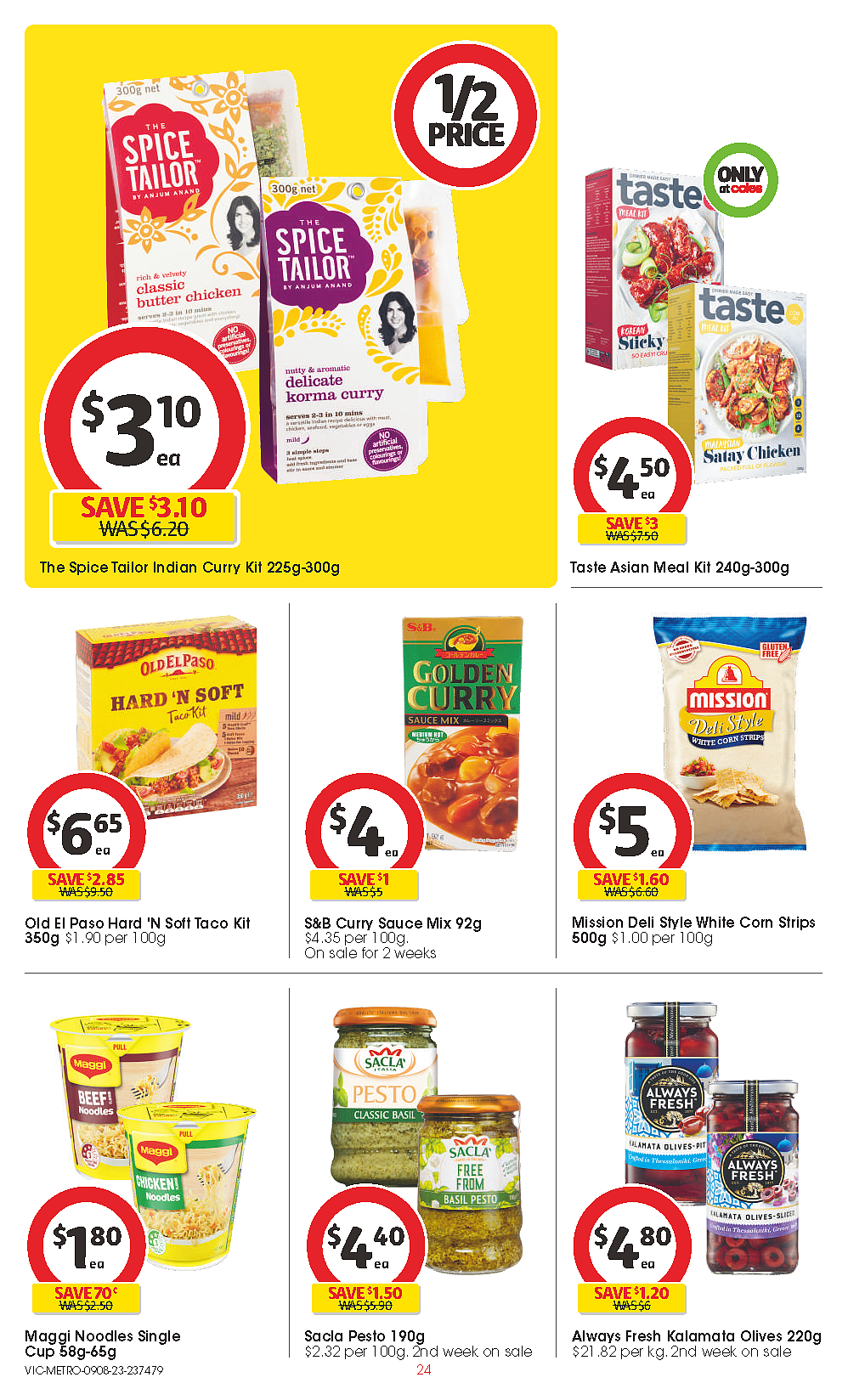 Coles 8月9日-8月15日折扣，红袋米、油、猪肉饺、鱿鱼条半价（组图） - 24