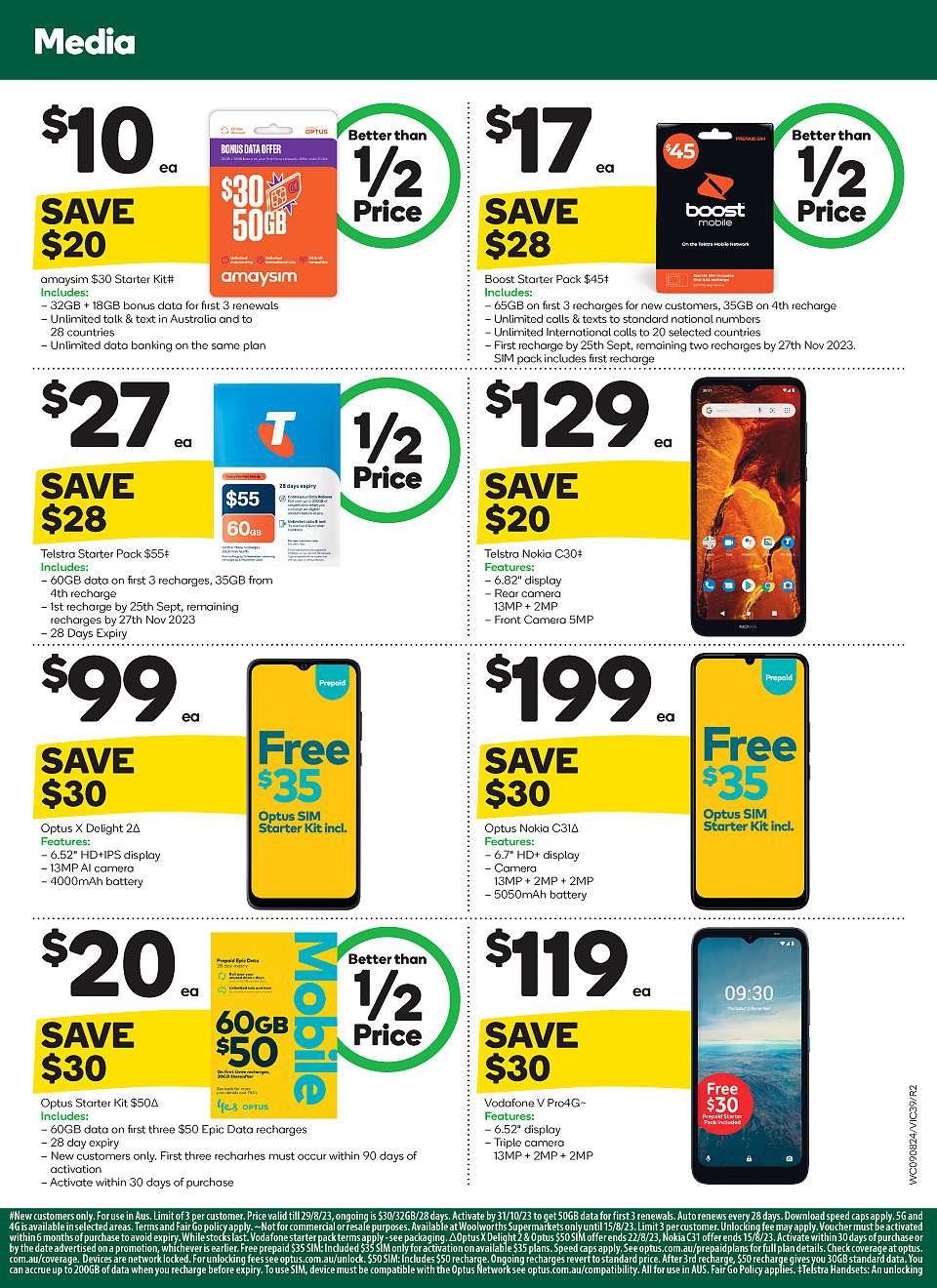 Woolworths 8月9日-8月15日折扣，$12的五花肉（组图） - 39