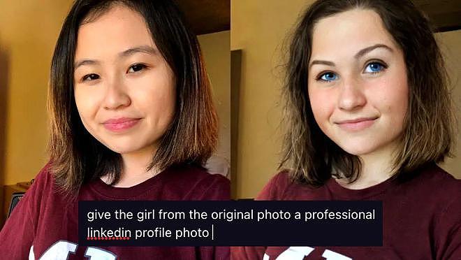 华裔女生求助AI让自己的照片变专业，结果AI将她变成了...（组图） - 2