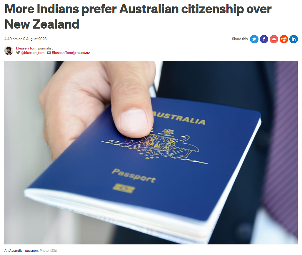 看不上新西兰国籍，越来越多的印度人选择入籍澳大利亚（组图） - 1