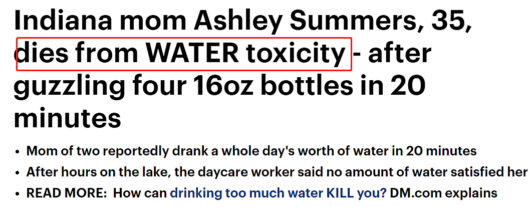 35岁女子喝了这么多水后，居然死了！专家：多喝水并不健康（组图） - 1