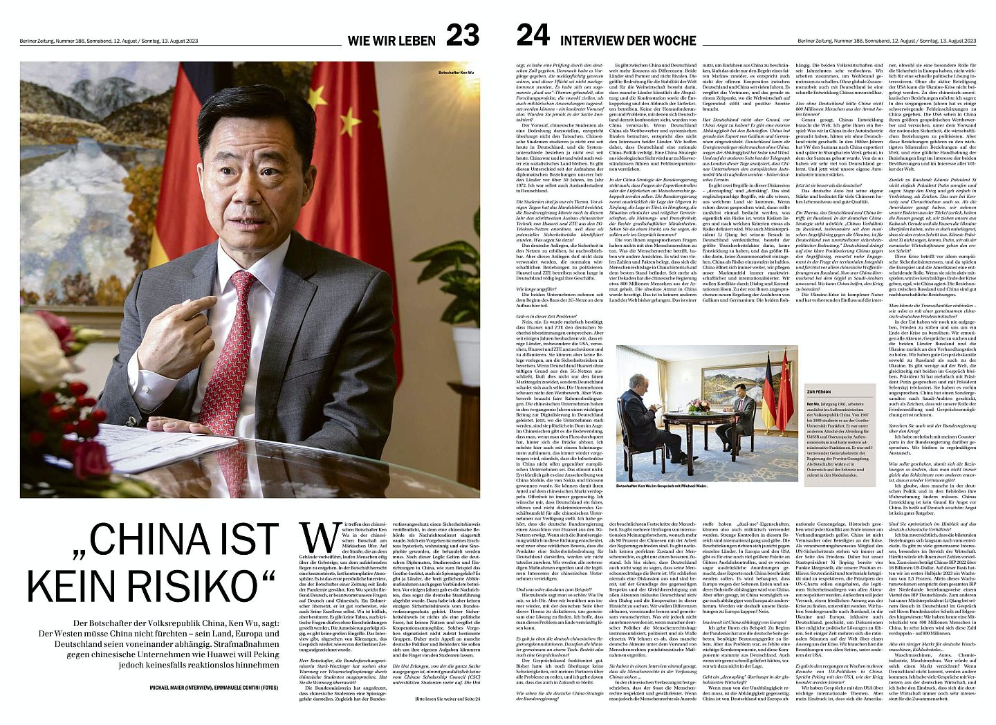 德国高官倡警惕中国留学人员间谍风险，中国驻德大使：近乎癫狂（组图） - 2