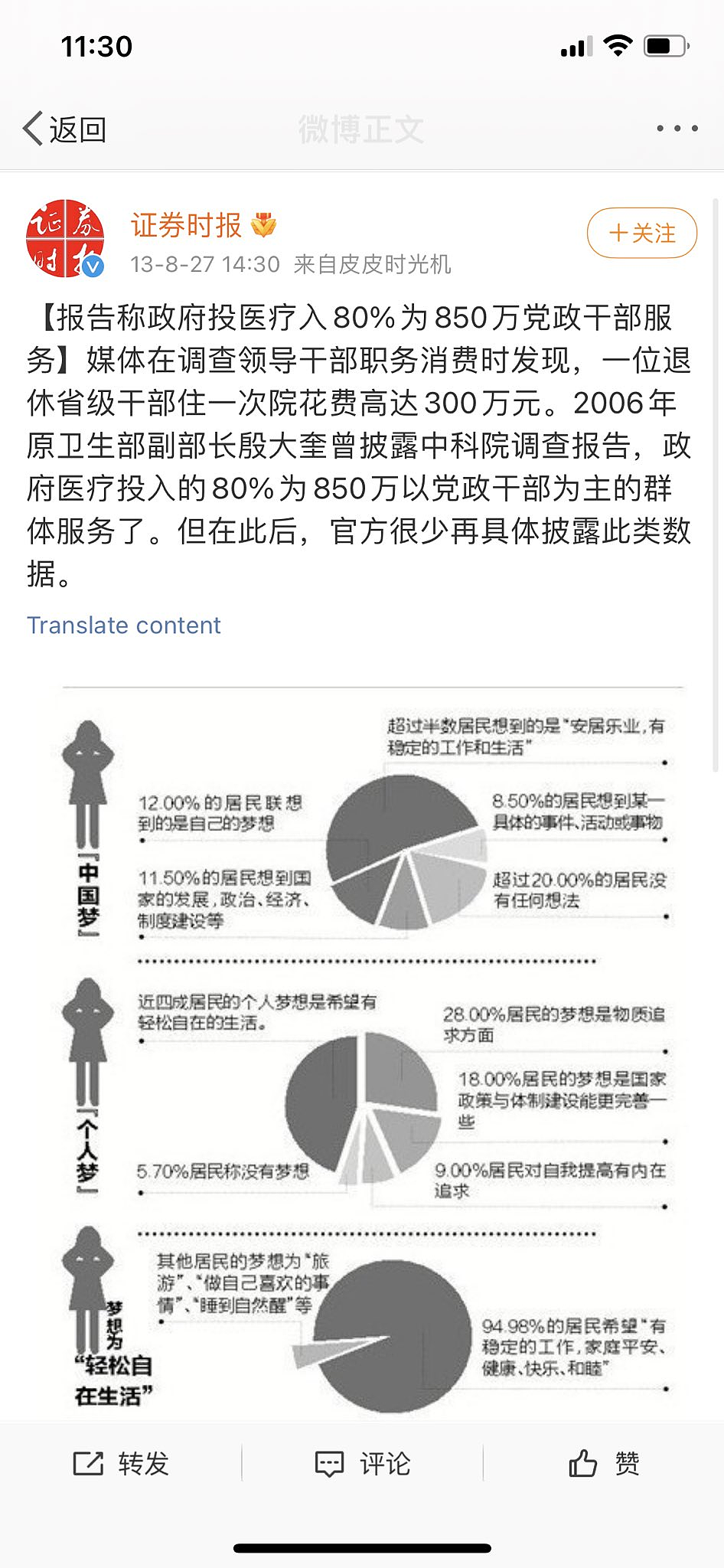 报告称中国政府医疗投入80%为党政干部服务（组图） - 1