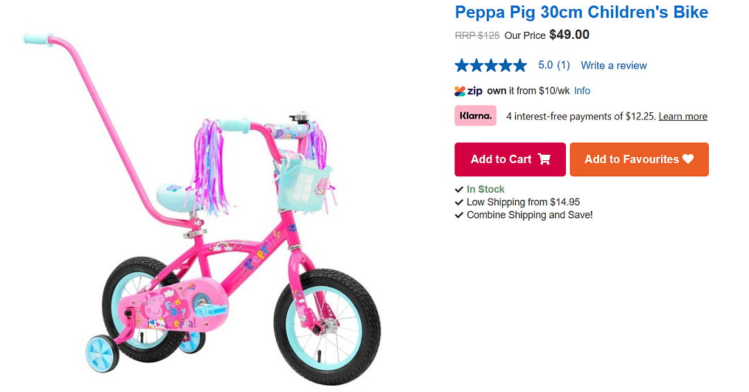 天啦噜！$49刀就能Get超可爱小猪佩奇儿童自行车，妈妈们赶紧冲鸭（组图） - 2