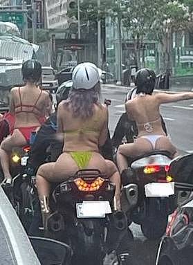 “比坚尼、巨乳、翘臀”成群女郎坐电单车现身南韩大街！遭警截查引发热议（组图） - 7