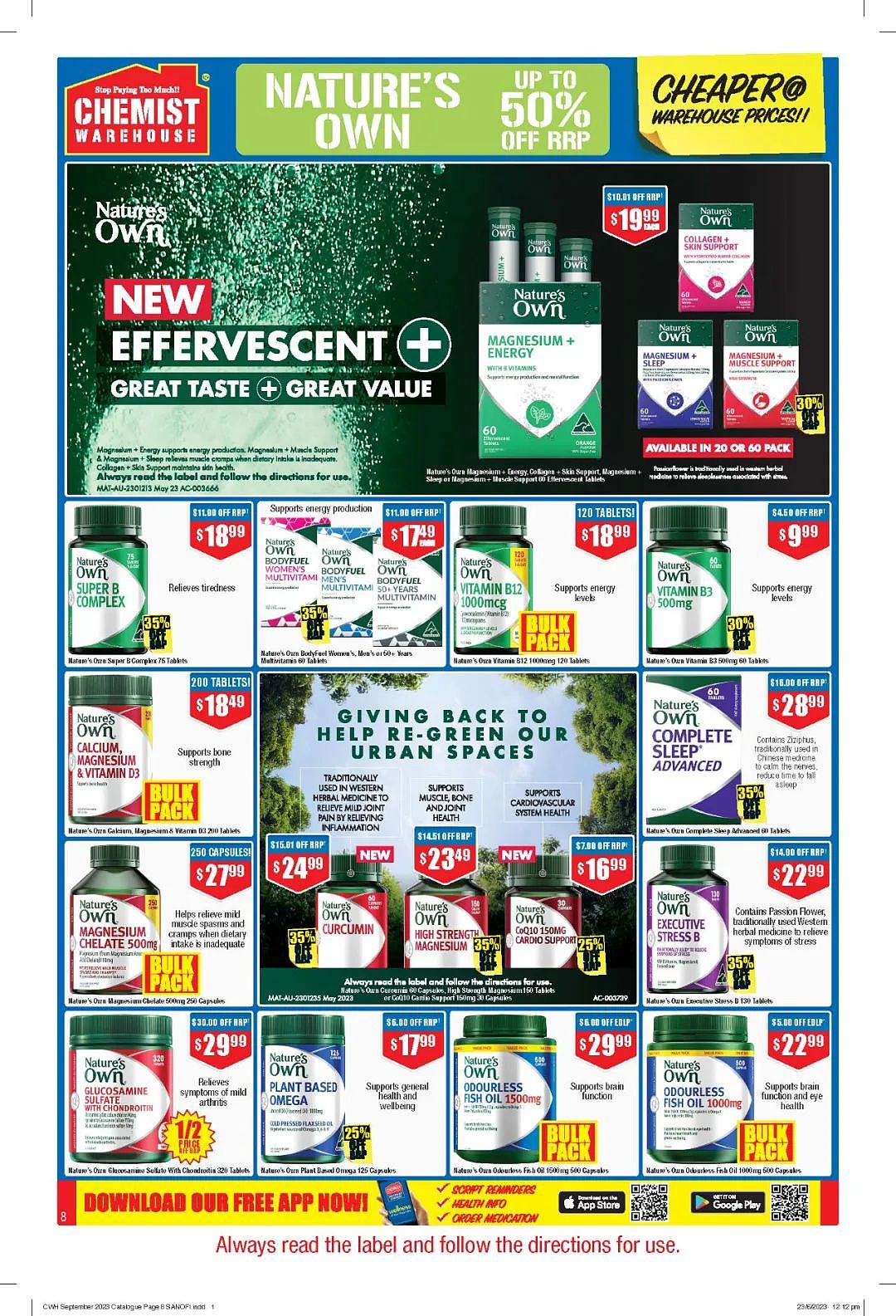 又逢良心周期！【Chemist Warehouse】药店 8月17日至9月3日优惠目录（组图） - 8