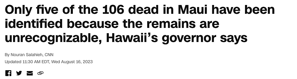 106人死，1300人失踪，夏威夷灾民最怕的事情发生了！70亿被烧没，拜登发言又出丑（组图） - 1