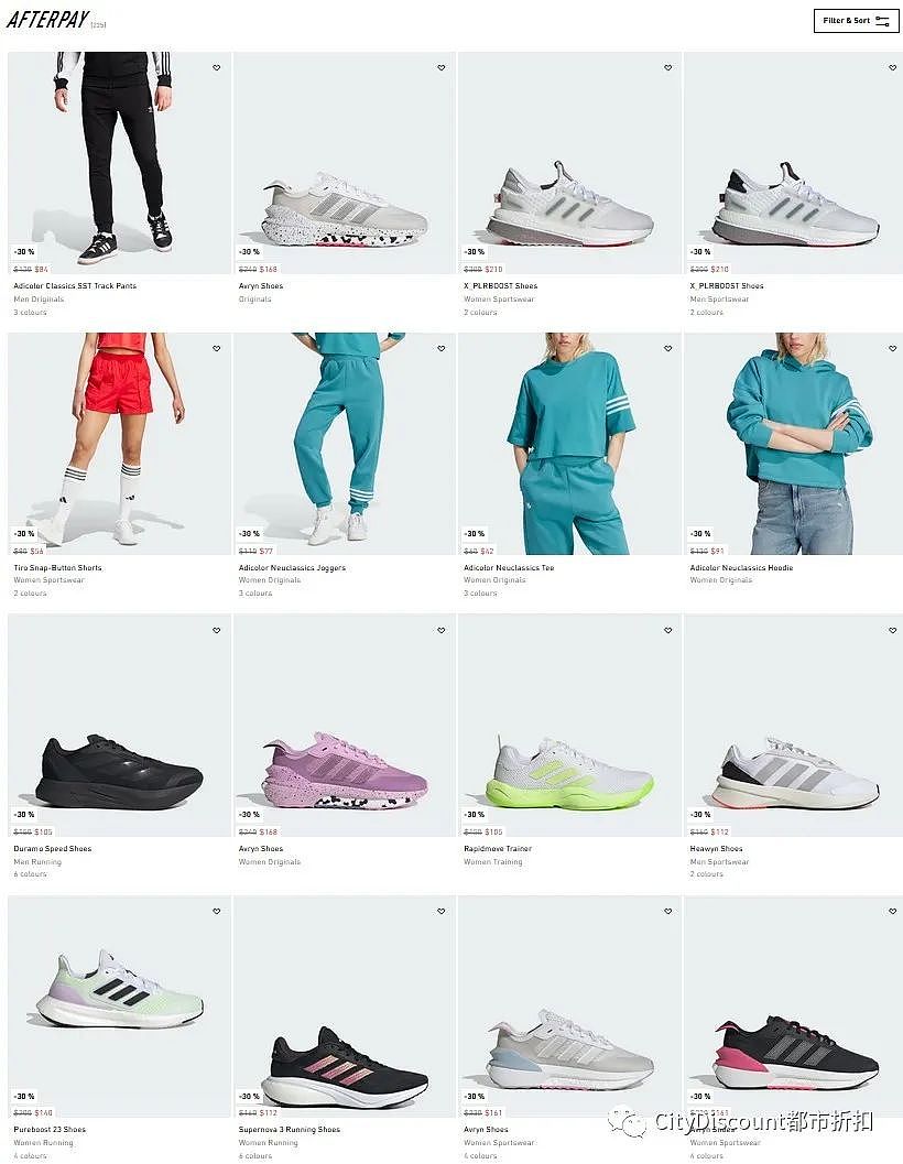 今天截止！【Adidas】阿迪达斯 Afterpay Sale折上折特卖（组图） - 1