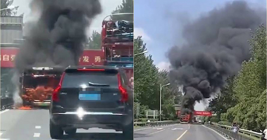 南京公车起火2死5伤！疑似乘客锂电池电瓶自燃惹祸（视频/组图） - 1