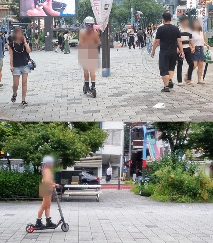多名女性在韩国街头穿比基尼骑摩托车、滑板车！竟是为了宣传成人片制作企业？（组图） - 4