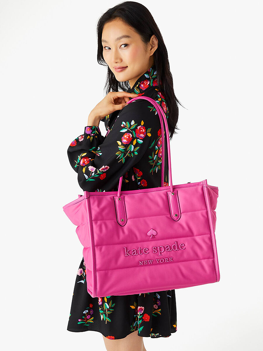 Kate Spade Outlet大促！一件6折，2件4折！$3XX收尼龙泡芙托特、水桶包...（组图） - 2