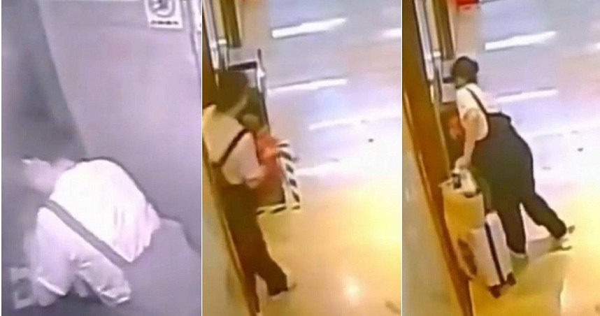 重庆女子搭电梯突然分娩却将婴儿丢入垃圾桶，淡定擦完血迹离去（视频/组图） - 1
