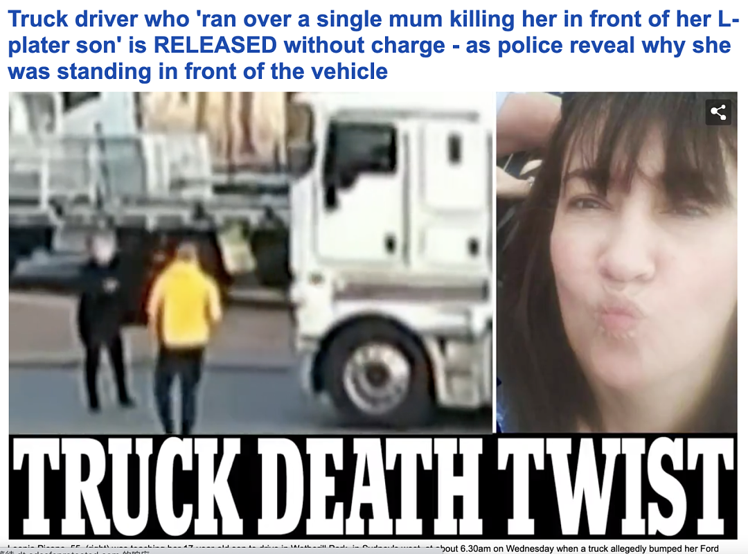 太可怕！悉尼女司机被卡车当街碾压，儿子亲眼目睹惨剧，整个人都傻了......（组图） - 3