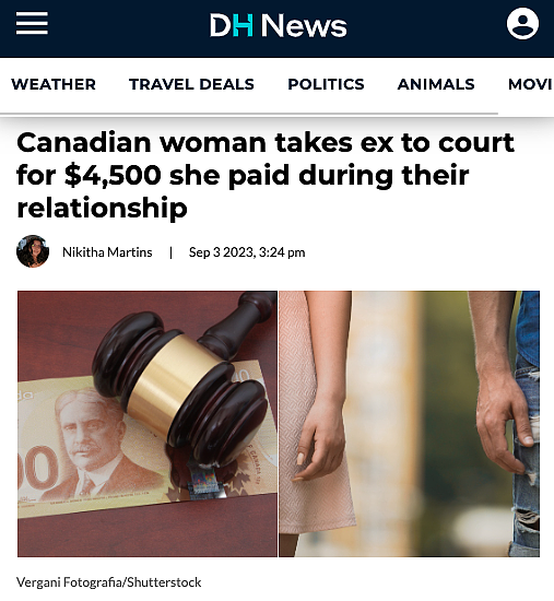 加拿大女子为男友猛花钱！分手后想要回4500闹上法庭，法官这么判...（组图） - 1