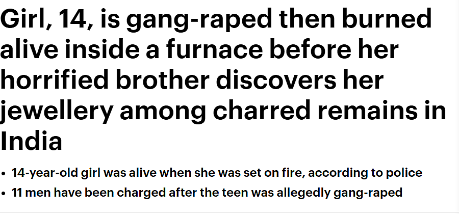 骇人听闻！14岁少女惨遭11人轮奸，扔进熔炉中活活烧死，亲哥在遗骸中惊讶发现……（组图） - 1