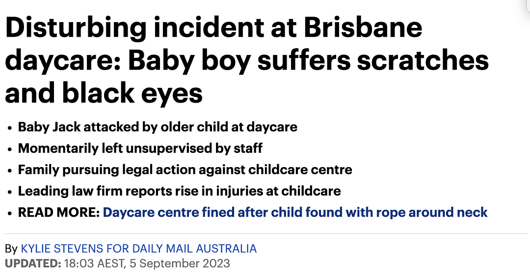 澳洲幼儿园出大事了！一名仅7个月宝宝，惨遭毒打；还有个宝贝，差点被勒死...（组图） - 4