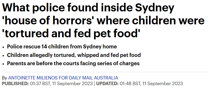 悉尼警方突袭一处民宅，里面14个孩子的惨状让所有家长感到揪心…（组图） - 1