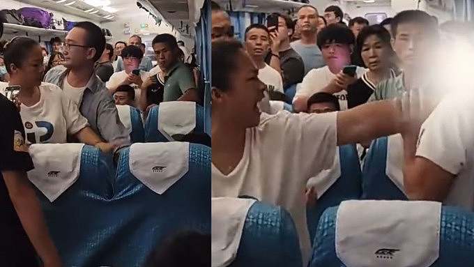 男子火车上当众“辱华”惹众怒！大姐施锁喉：“你就是个舔狗！不允许你说我们中国不行”（视频/组图） - 1