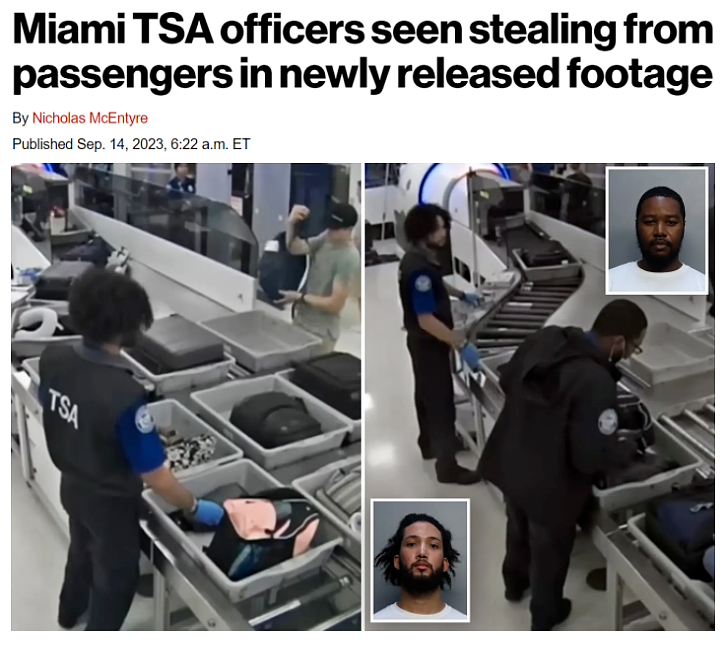 What！机场人员安检时，从乘客行李箱中每天要偷1000多美元，放入自己口袋（组图） - 1