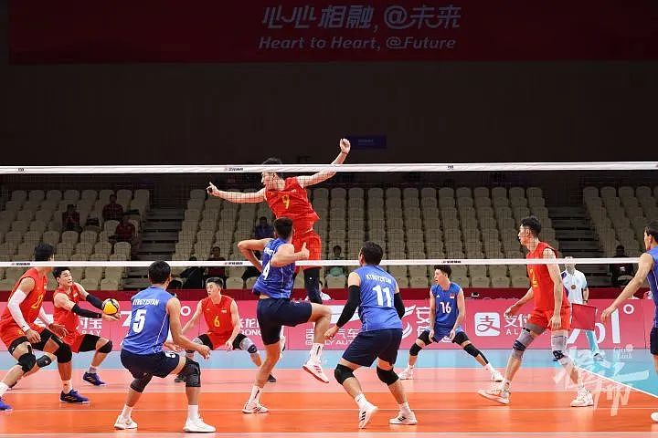 开门红！杭州亚运会中国男排预位赛3：0吉尔吉斯坦（组图） - 13
