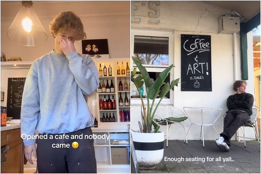 咖啡厅开幕“0客人”！18岁澳洲少年创业心碎！靠一则TikTok爆红忙翻（视频/图） - 1
