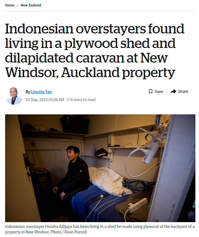拿旅游签黑在新西兰打现金工，在华人家后院自建房蜗居，这些人也能被大赦吗？（组图） - 1