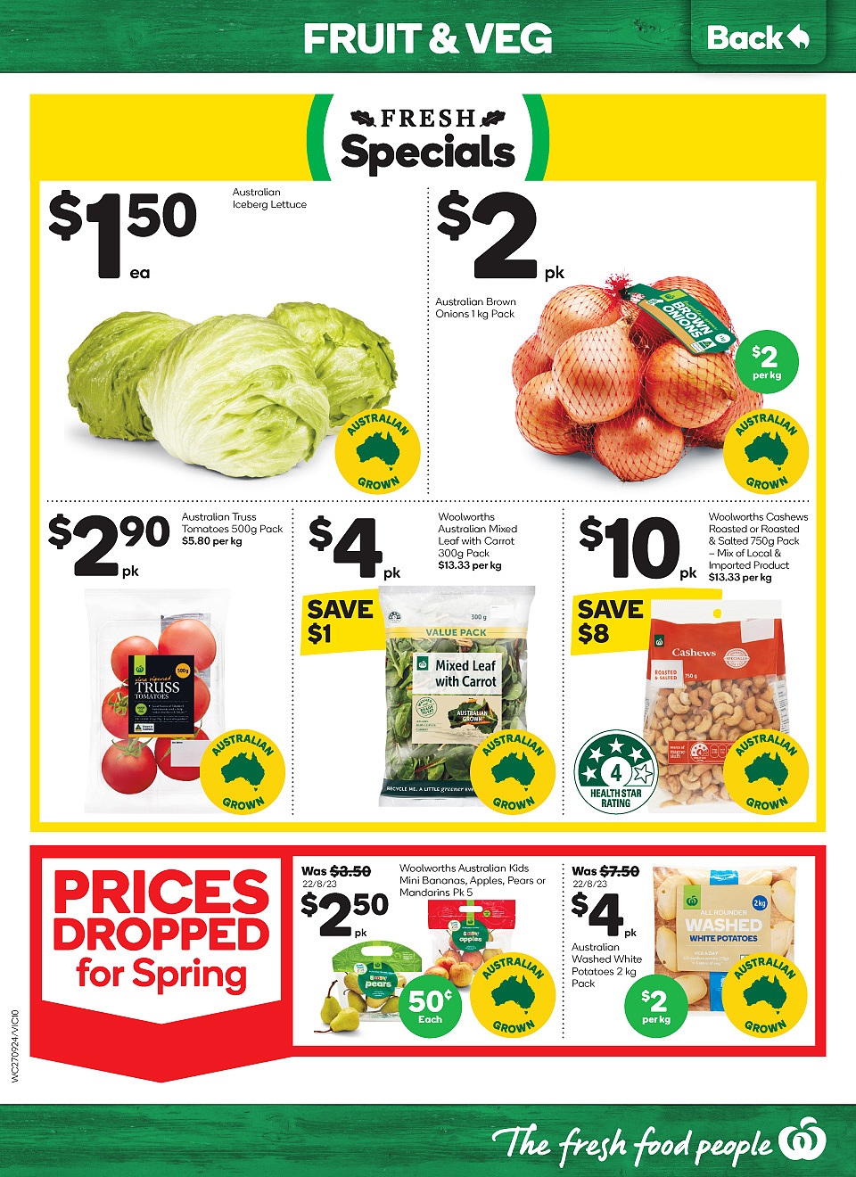 Woolworths 9月27日-10月3日折扣（组图） - 10