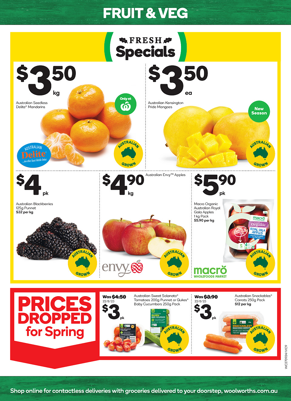 Woolworths 9月27日-10月3日折扣（组图） - 9