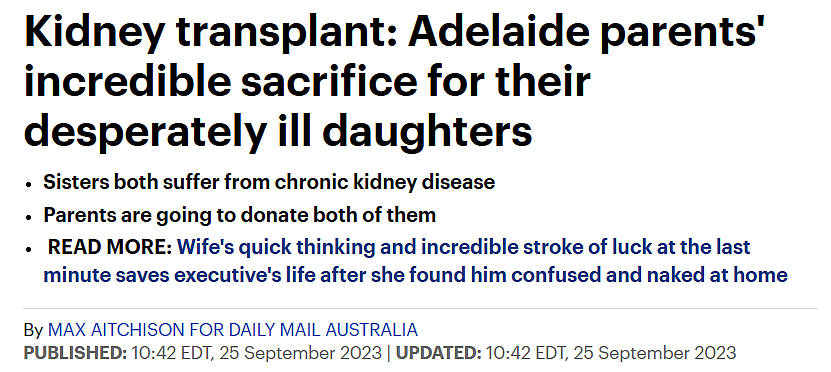 震撼！为了挽救两个女儿的生命，这对澳洲父母做出惊人举动…（组图） - 1