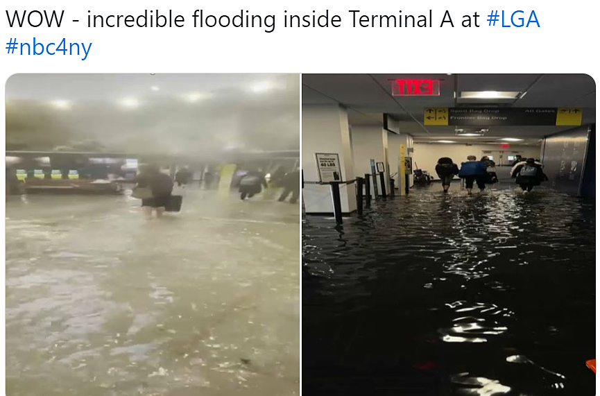 全城瘫痪！ 2300万人恐受灾，市民开启地狱逃生模式，纽约沦陷，机场都被淹了（组图） - 3