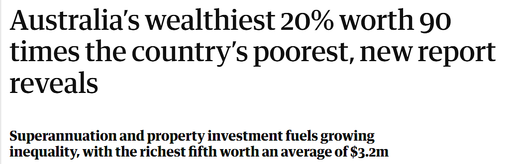 最新调查：澳洲有钱人为啥有钱，穷人为啥穷？数据扎心！（组图） - 1