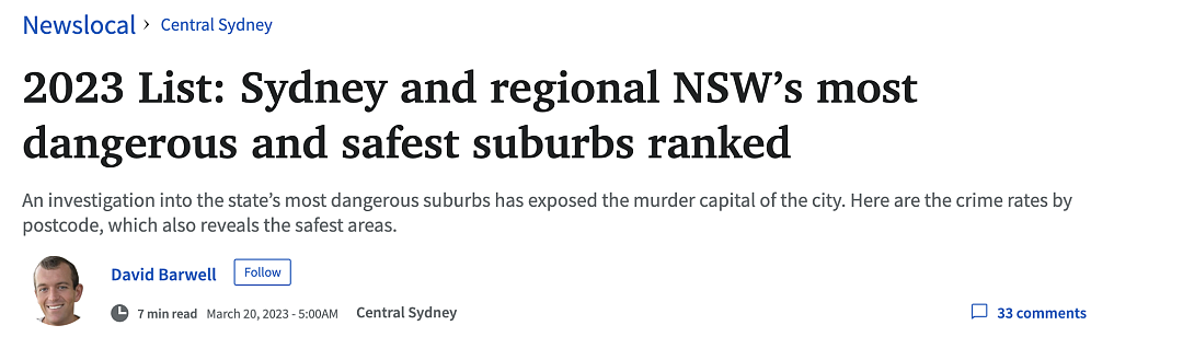 5人持枪冲进悉尼民宅，把孩子们都吓坏了！悉尼最危险和安全的区曝光，你住的地方上榜了吗？（组图） - 7