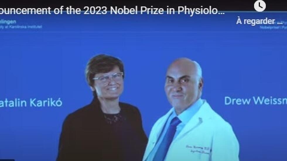 2023诺贝尔奖生理学或医学奖授予两位信使！RNA 疫苗先驱（图） - 1