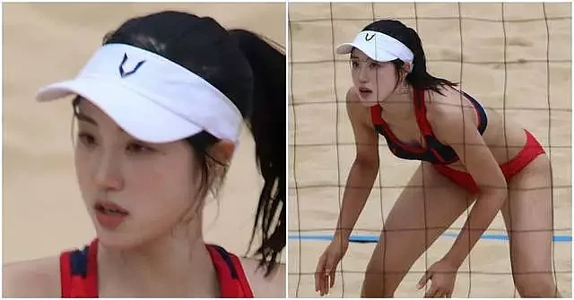 杭州亚运会，22岁韩国沙滩排球选手，因长相漂亮皮肤白皙意外爆火（组图） - 1