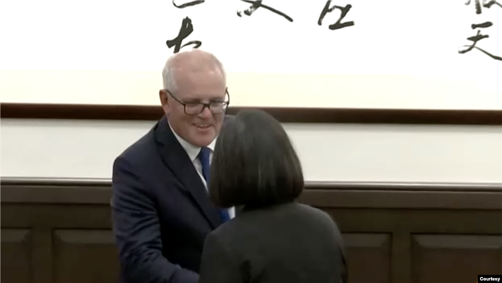 “永远是台湾的好朋友，” 澳洲前总理莫里森访台会晤蔡英文（图） - 1