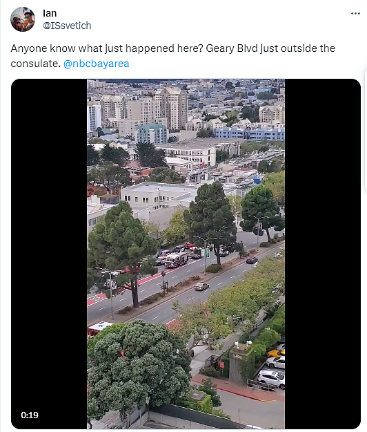 汽车闯入旧金山中领馆，警方击毙疑似武装袭击者，今起暂停对外办公（视频/组图） - 7