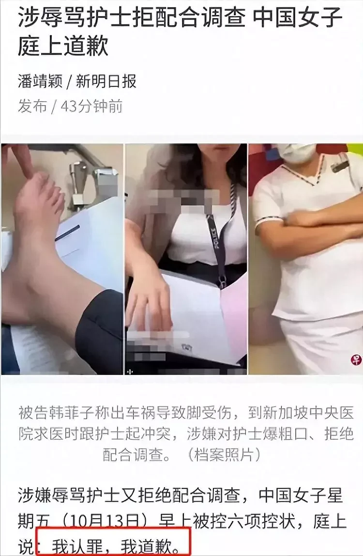 新加坡骂护士女网红被通报！这一次，韩菲子被扒了个底朝天（组图） - 8