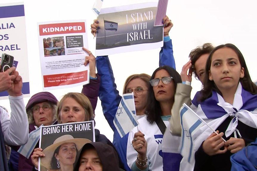 澳洲各地举行声援巴勒斯坦和以色列集会（图） - 3