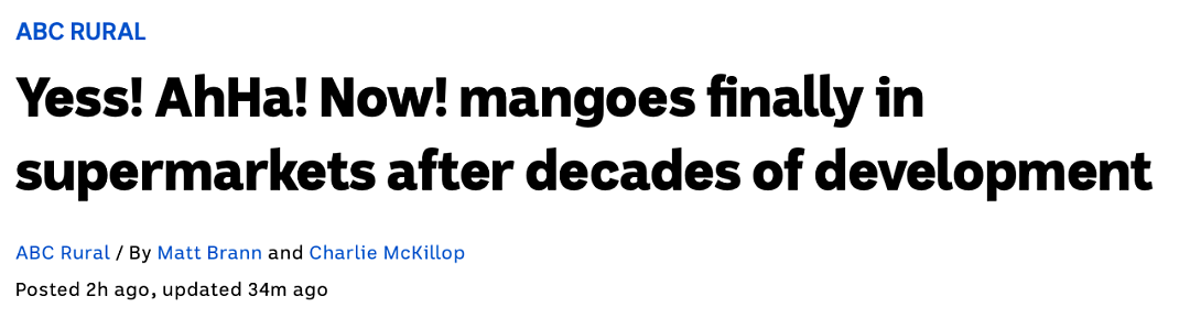 期待！今年夏天，澳洲人有3种新芒果可以吃了（组图） - 1