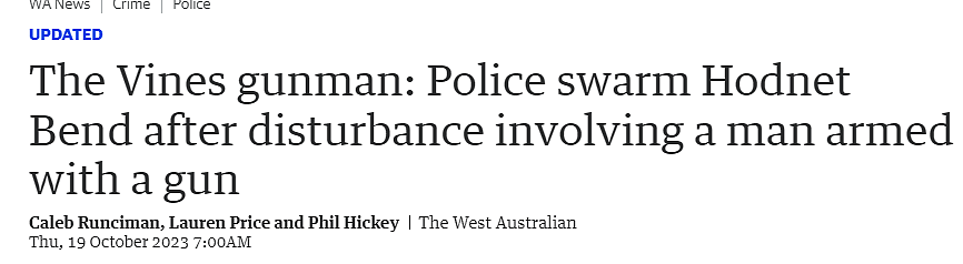 警告！珀斯持枪男子仍未找到，西澳警方加强搜查，民众需注意：看到此人，立刻报警（组图） - 1