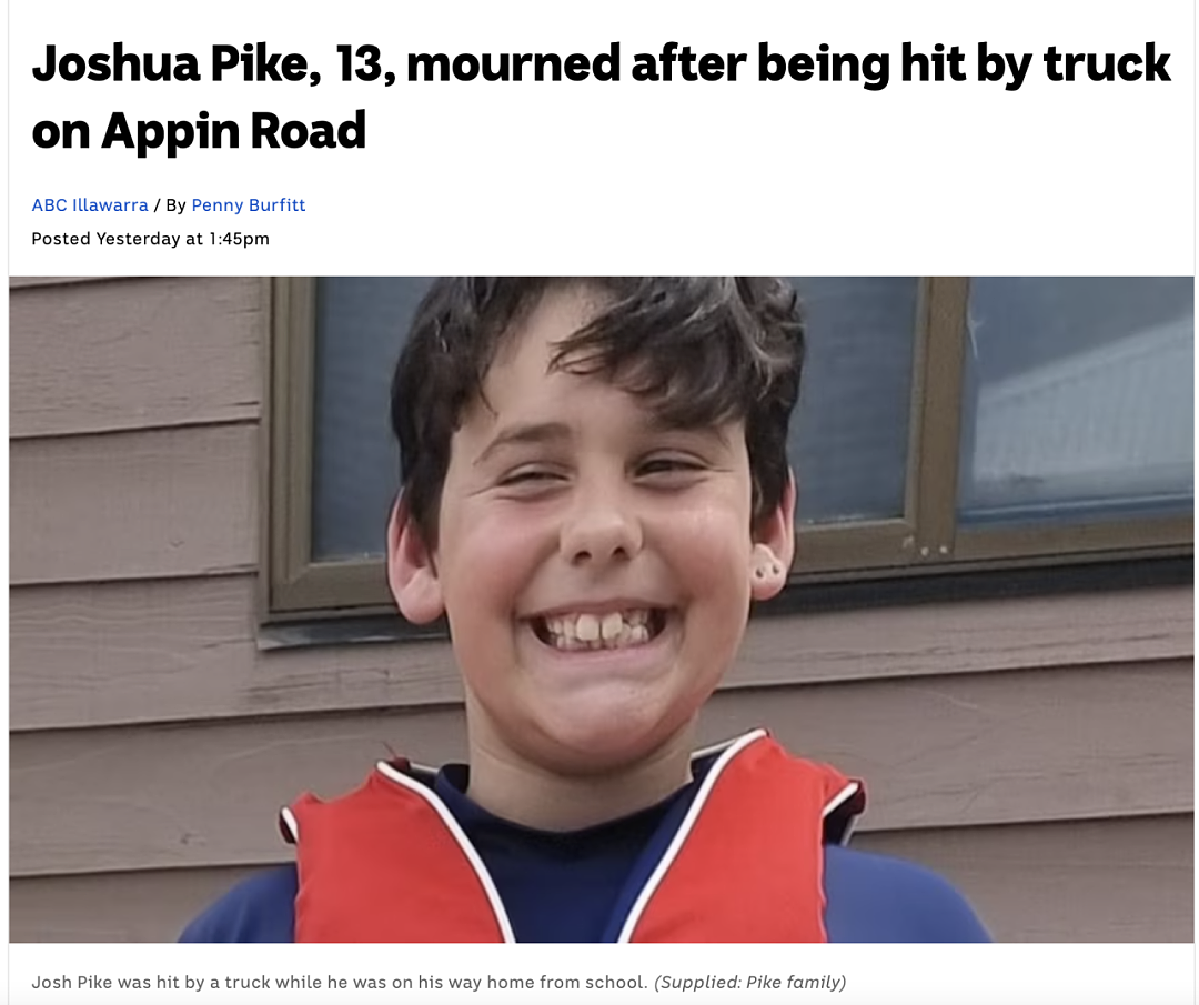 悲剧！悉尼13岁男孩在家门口被卡车撞倒，不幸身亡，父母含泪做出这样的决定...（组图） - 1