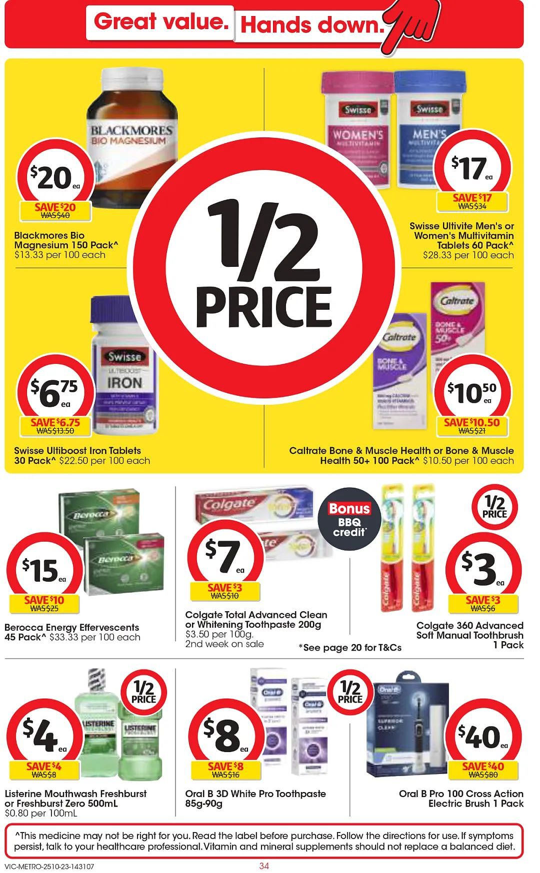 Coles 10月25日-10月31日打折，超好吃的咖喱黄油鸡，半价$3.75（组图） - 34