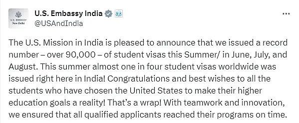 三个月发9万个学生签证！印度超越中国，成为美国第一大留学生来源国（组图） - 1