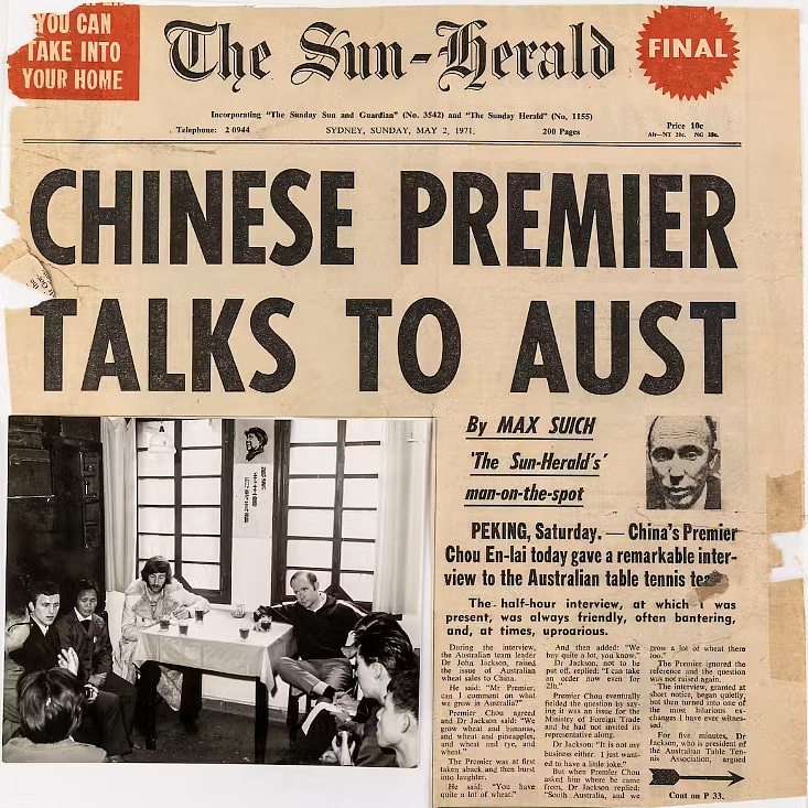 乒乓外交： 澳洲运动员历史性访华五十年后重返中国（组图） - 3
