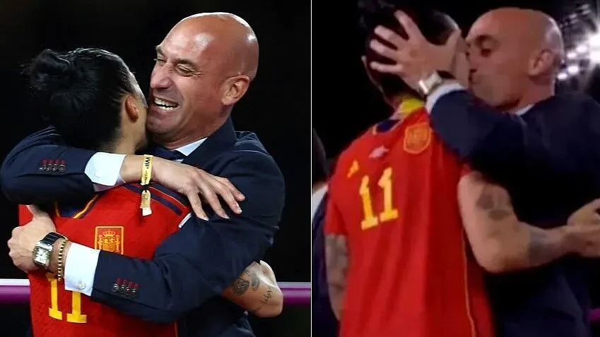 西班牙队在澳洲夺女足世界杯冠军，足协前主席强吻女球员挨罚：停权3年（组图） - 1